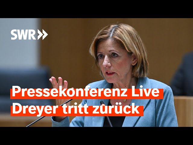 Pressekonferenz zum Rückzug von RLP-Ministerpräsidentin Dreyer | SWR Aktuell