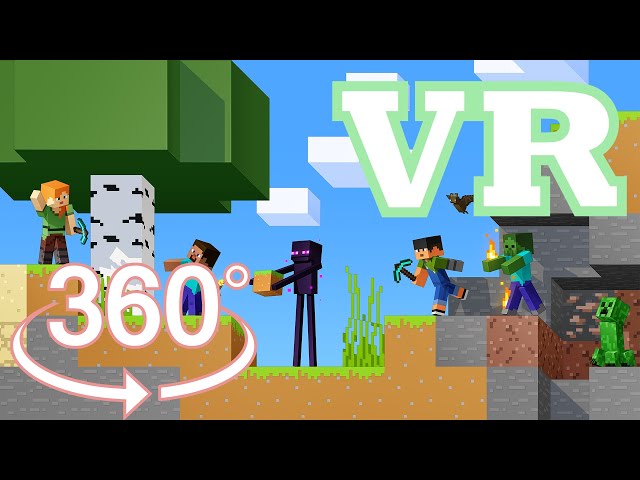 360° Minecraft Roller Coaster Part21 [VR]4K 60FPS #minecraft #rollercoaster #vr