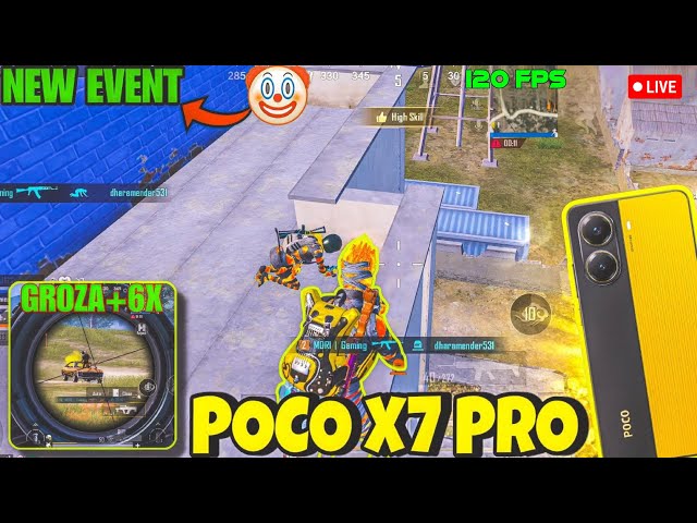 POCO X7 PRO BGMI 120 FPS TEST |PUBG 120 FPS TEST | Bgmi Livestream In Poco x7 pro 💀