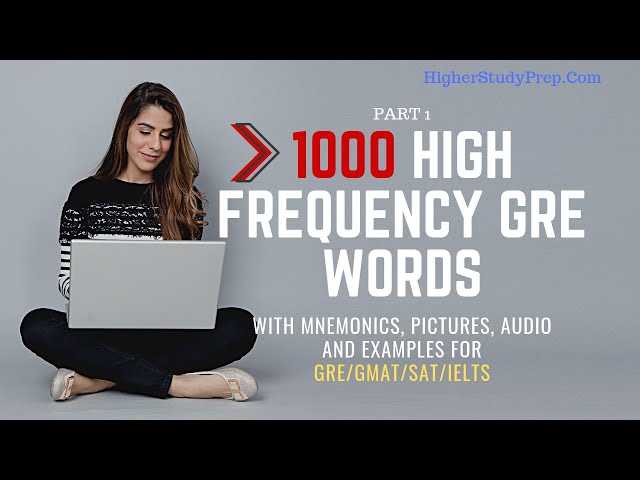 Part 1 | 1000 High Frequency GRE Words with Photos, Story, and Mnemonics