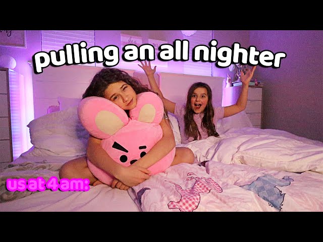 PULLING AN ALL- NIGHTER! (MOM HAS NO CLUE) | CILLA AND MADDY