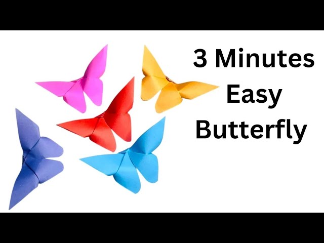 How to make an Easy origami Butterfly/Easy origami butterfly/butterfly in 3 minutes/Easy butterfly.