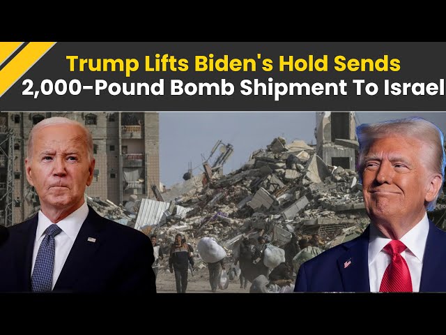 US President Donald Trump Lifts Biden's Hold, Approves 2,000-Pound Bomb Shipment To Israel