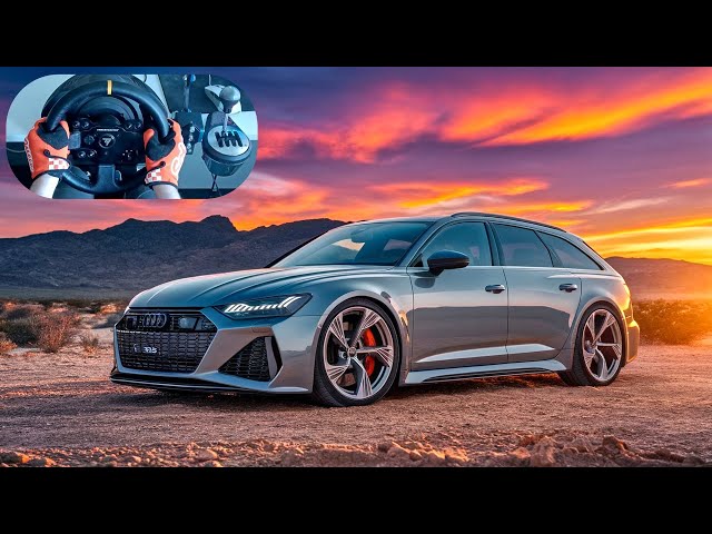 Audi RS6 Avant Realistic Drive In Forza Horizon 5 - Steering Wheel Gameplay