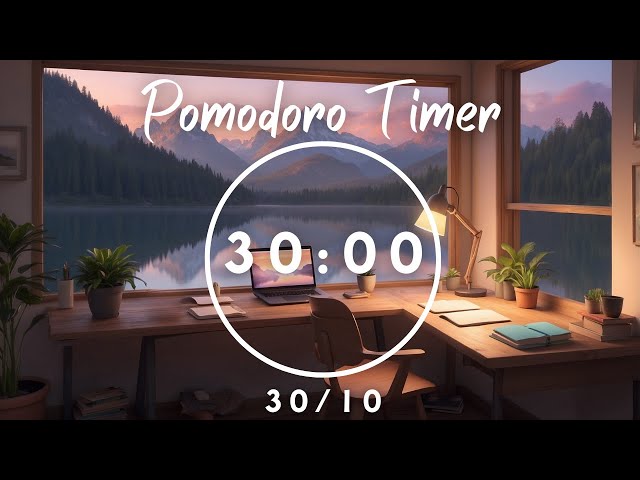 Pomodoro 30/10 | Cozy Study Room |  Study with Me with Lofi Music | Pomodoro Station