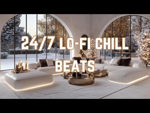 24/7 Lo-Fi Chill Beats | Smooth Jazz & Relaxing Winter Scenes | Perfect for Study, Relaxation, Focus