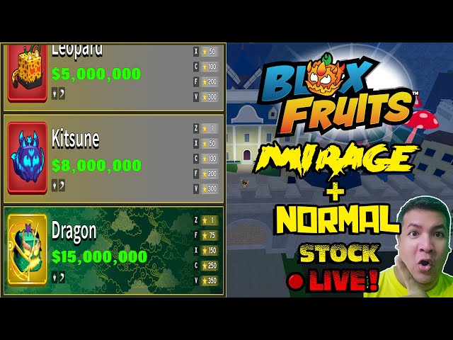 🔴[LIVE] BLOX FRUITS MIRAGE + NORMAL STOCK!