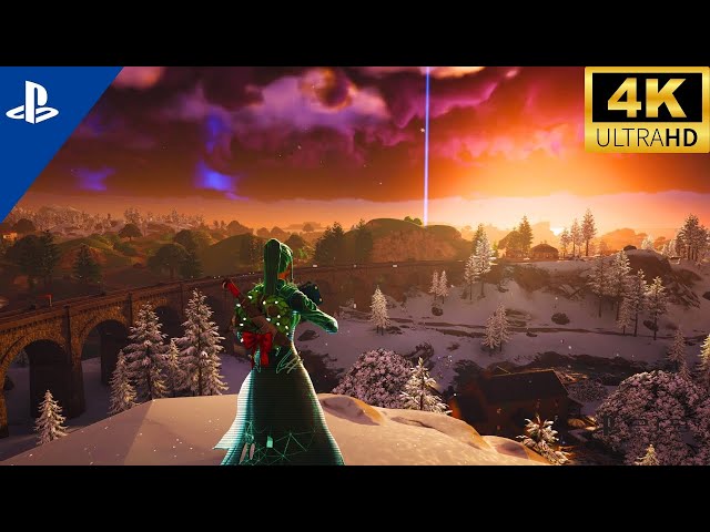 (PS5) Fortnite Chapter 5 Season 1 Winterfest gameplay | Ultra Graphics 4k 60 FPS HDR