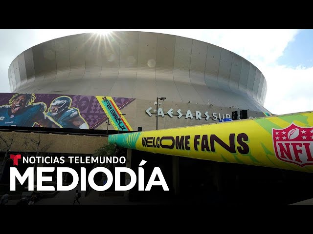 Todo listo (con máxima seguridad) para el que puede ser un Super Bowl histórico | Noticias Telemundo