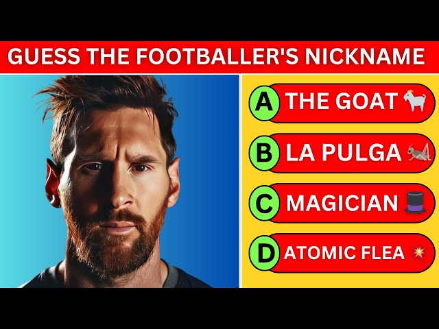 ⚽ Guess the Footballers by Their Nicknames! 🔥 | Ultimate Football Quiz