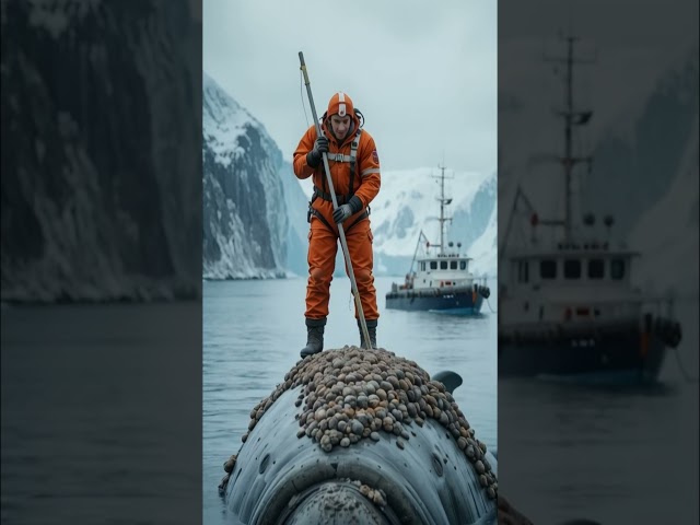 An elderly fisherman clears the back of a majestic #shorts #shortsvideo #animals #respect