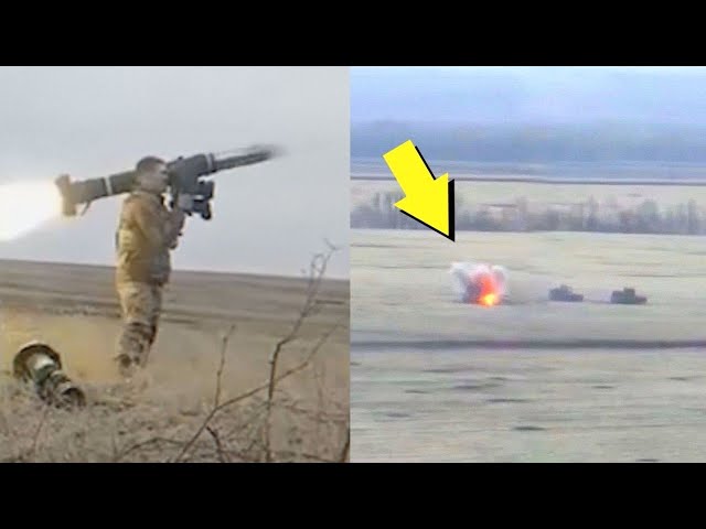 HIMARS destroys a huge Russian convoy with precise hits! The Best Moments