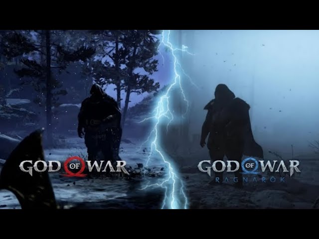 God of War Ragnarok and God of War Thor Scene Comparison #godofwar #kratos  #godofwarragnarok