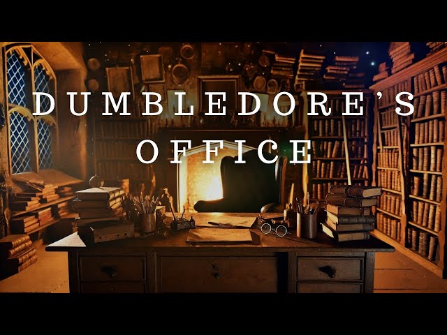 Harry Potter Music & Ambience | Dumbledore's Office - Office Sounds for Sleep, Study, Relaxing