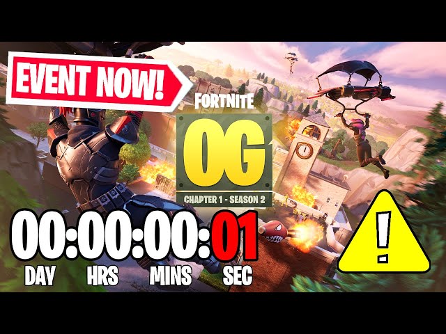 FORTNITE OG SEASON 2 COUNTDOWN LIVE 🔴 24/7 & In-game Event Right Now!