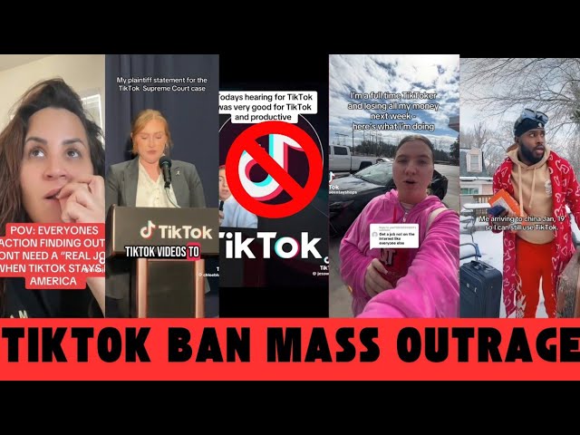 MASS OUTRAGE OVER TIKTOK BAN,  REACTIONS THE BAN PERMANENT WILL IT BE BACK? #tiktok #tiktokban