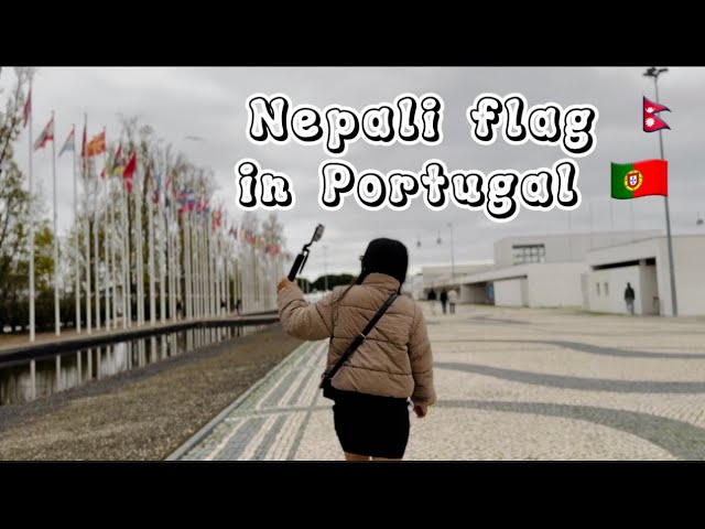 Nepali flag in Portugal #portugal #explore #europe