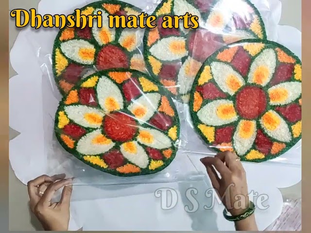 readymade rangoli smallmat /1 fit Rangolimat creation/rangolimat/ #dhanshrimate #homedecoration