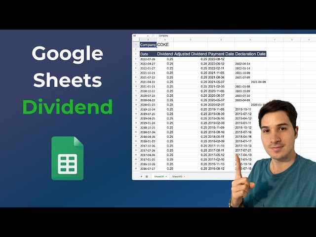 Google Finance Dividend Data Tutorial for Google Sheets