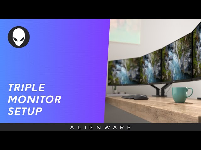 Triple monitor setup on your Alienware gaming desktop computer