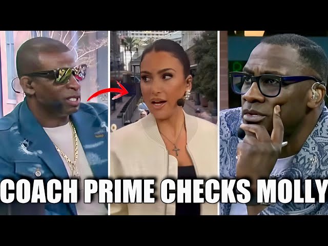 Deion Sanders Checks Molly Qerim LIVE On ESPN First Take For Banning Lavar Ball Coach Prime GOES IN!