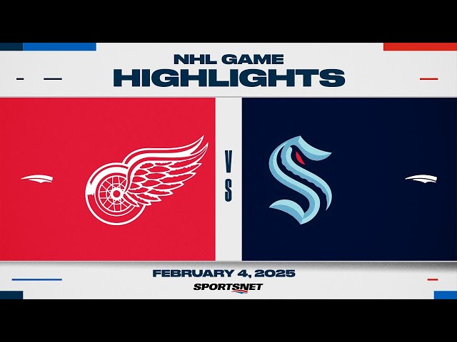 NHL Highlights | Red Wings vs. Kraken - February 4, 2025