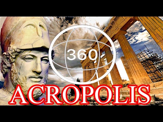 THE ACROPOLIS OF ATHENS step-by-step walking on - 360 Spherical video