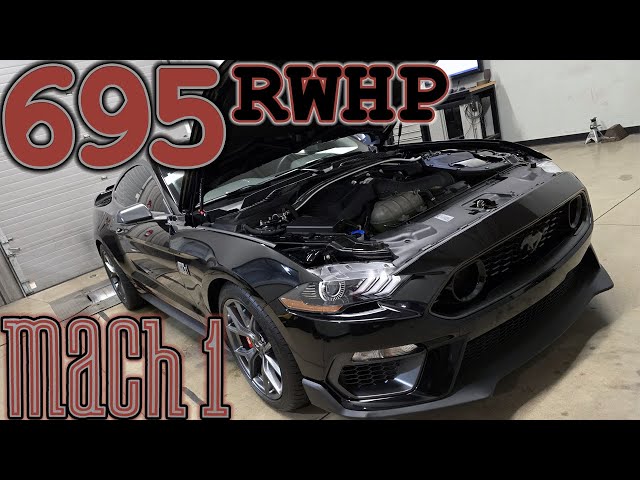 2021 Mach 1 Mustang Auto (Roush Supercharger Dyno) with long tubes at Brenspeed