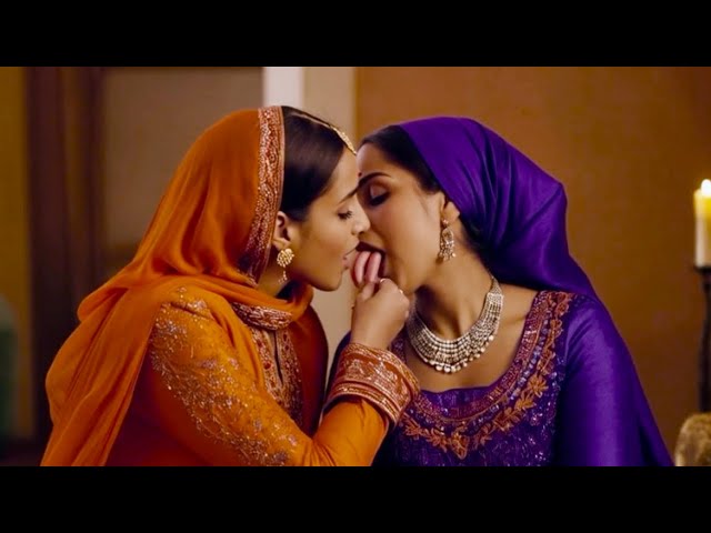 Indian women And Hijab Women Kissing passionately 😍 | Lesbian Kissing Video