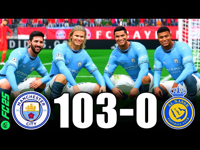 FC 25 | RONALDO, MESSI, MBAPPE, NEYMAR, ALL STARS | MAN CITY 103-0 AL-NASSR | UCL SEMI FINAL 25 | 4K