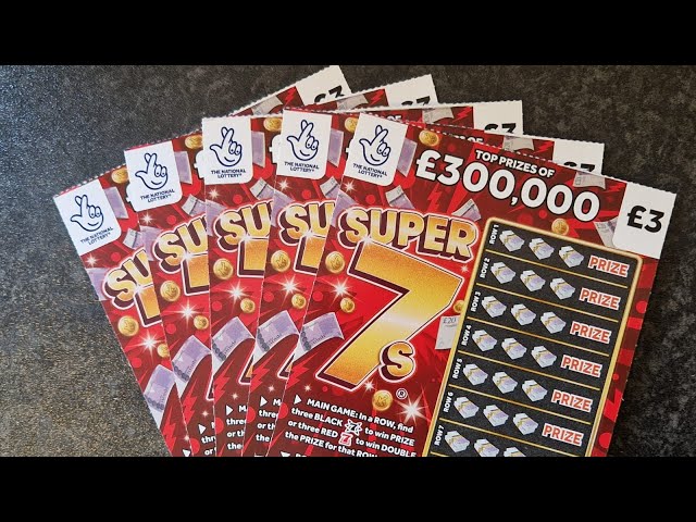 SUPER 7’s £15 ALLWYN SCRATCH CARDS FROM THE NATIONAL LOTTERY