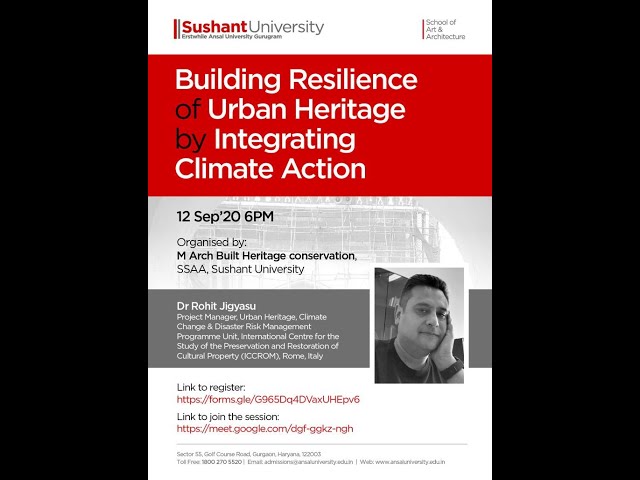 Guest Lecture: Building Resilience of Urban Heritage by Integrating Climate Action #GLW- 20002