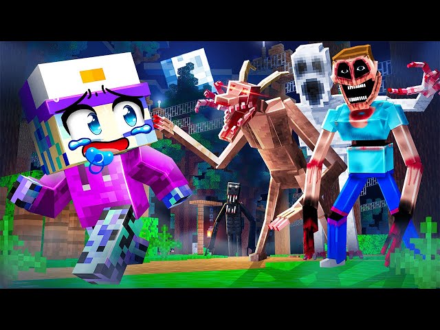 Baby Dash vs HORROR MODS in Minecraft…