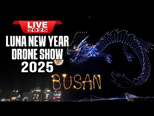 Live Korean Busan 🇰🇷 2025 Korean Lunar new year special 🔴 Dron Show at Gwangalli Beach