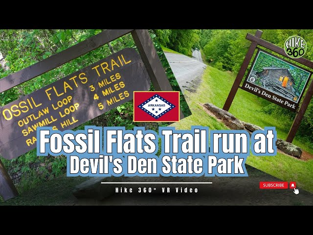 Fossil Flats Trail run at Devil's Den State Park, AR (Hike 360° VR Video)