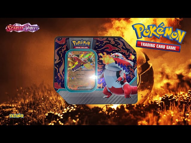 Pokémon Skeledirge ex Paldea Partners Tin Opening