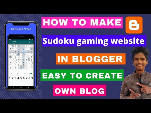 How to make Sudoku gaming website in blogger || free script | Tamil #gopiblogtech #blog #adsense