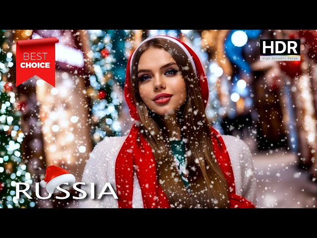 🎄Incredible Festive Illumination in the Center of RUSSIA! Moscow Christmas Walk - 4K HDR