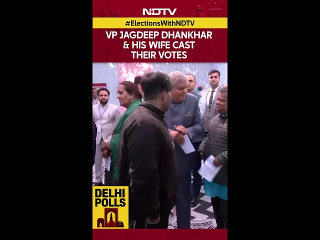 Delhi Elections 2025 | Vice President Dhankhar And His Wife Cast Their Votes