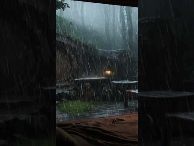 Rainy Day Ambience in a Hobbit Home 🌧️🏡Immerse Yourself in the Serene Sounds of Nature