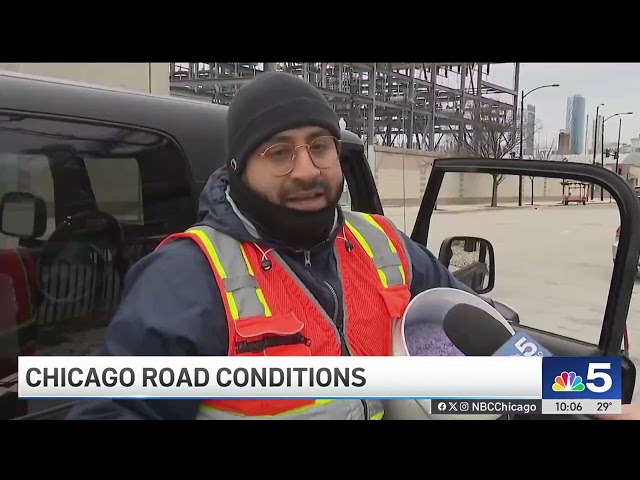 Wintry weather brings icy mix to Chicago as officials prepare city streets