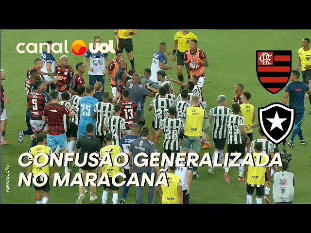 FLAMENGO X BOTAFOGO TERMINA EM CONFUSÃO NO CAMPO E TEM ATÉ SOCOS! VEJA A BRIGA