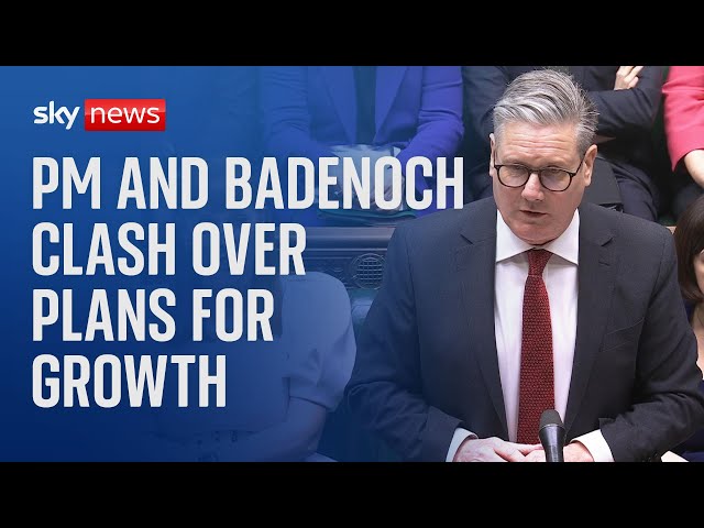 PM Keir Starmer and Kemi Badenoch clash over Labour's growth plans | PMQs