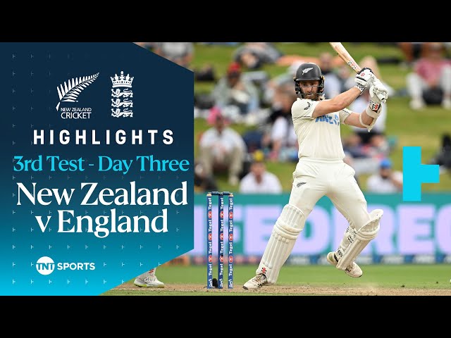 New Zealand vs England 3rd Test (Day 3) 🏏 | Kiwi's Set HUGE Target 💪 | TNT Cricket Highlights