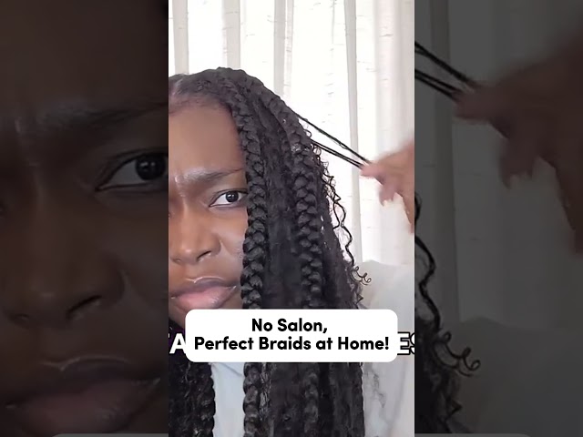 No Salon, Perfect Knotless Braids at Home!