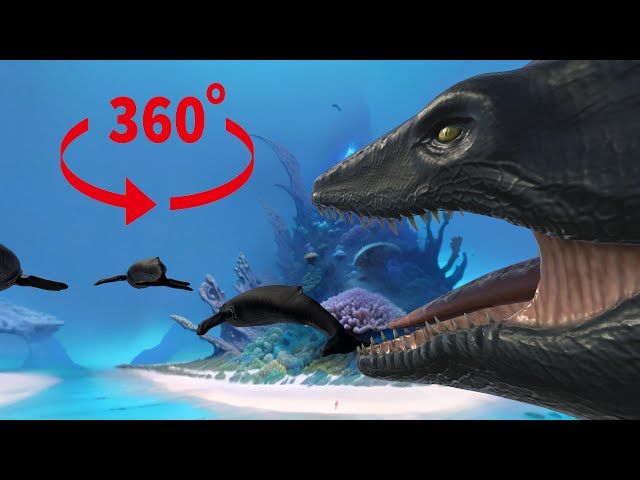 360° VR Eaten by sea dinosaurs | Mosasaurus