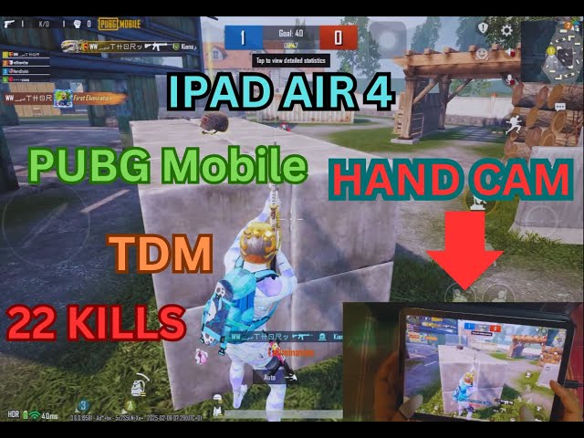 PUBG Mobile Hand Cam gameplay TDM Kill i pad air 4 HDR Extreme 60fps