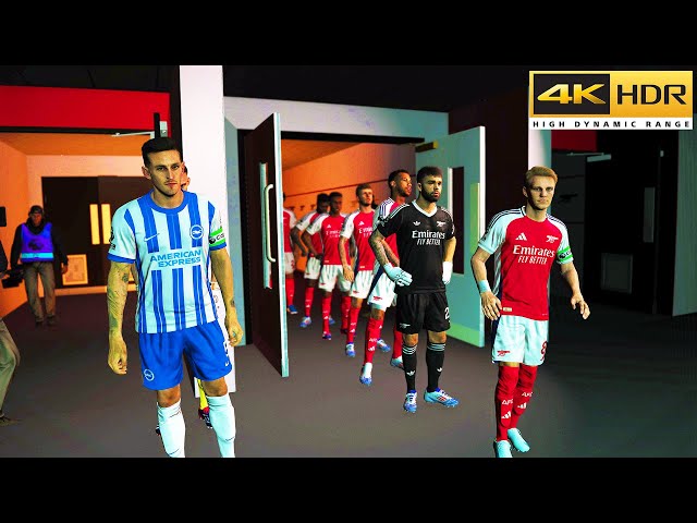 PES 2025 | Arsenal vs Brighton | PREMIER LEAGUE A.I. PREDICTION @ 4K 60FPS HDR