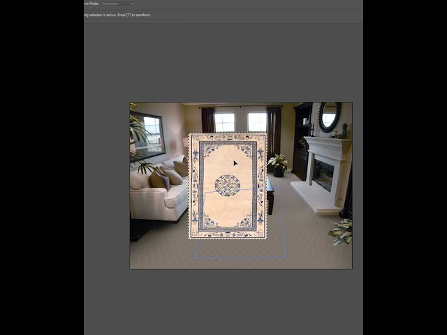 HOW TO PLACE CARPETS ON FLOOR IN PHOTOSHOP #shorts #photoshopskills