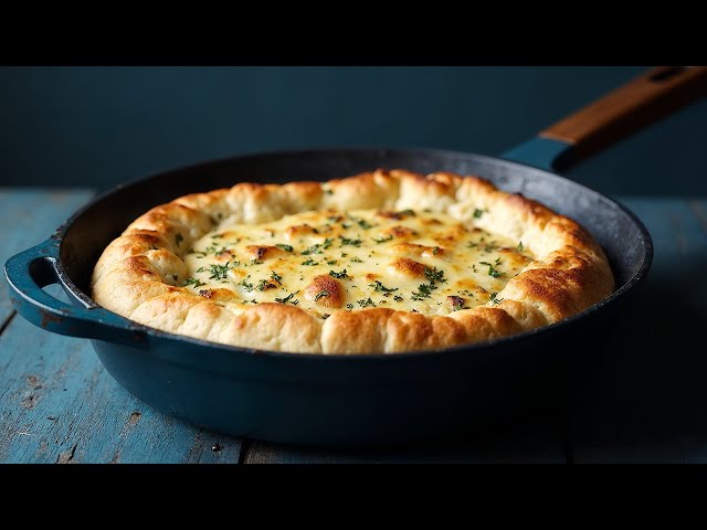 10 Minute Liquid Dough, Garlic Bread! No-kneading, Quick and Easy Garlic Naan!